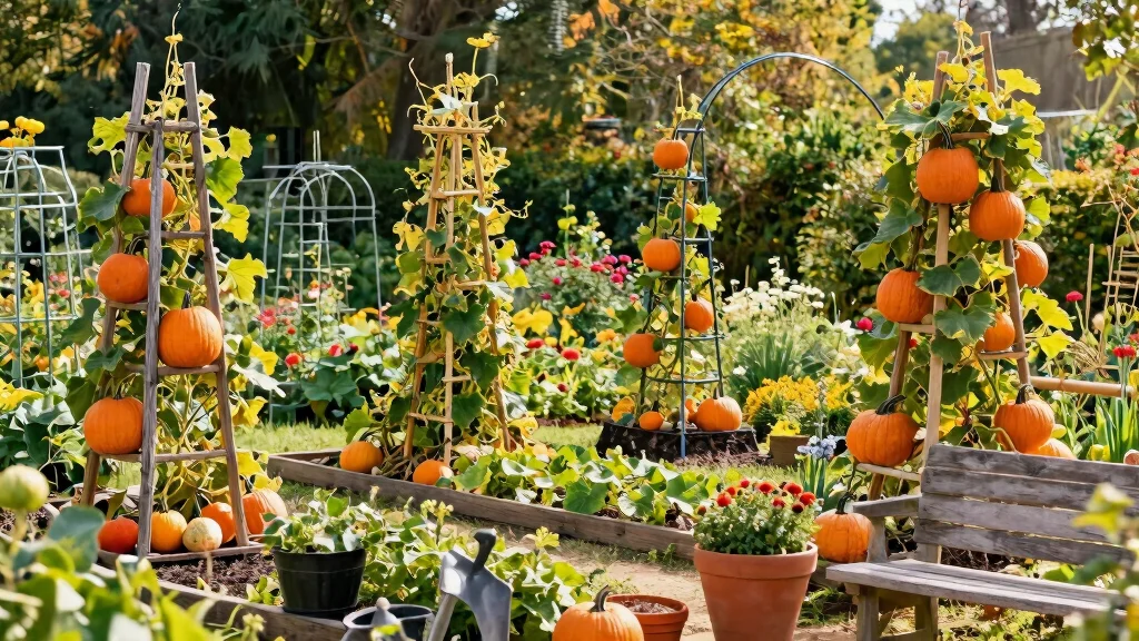 13 Pumpkin Trellis Ideas for Space Saving