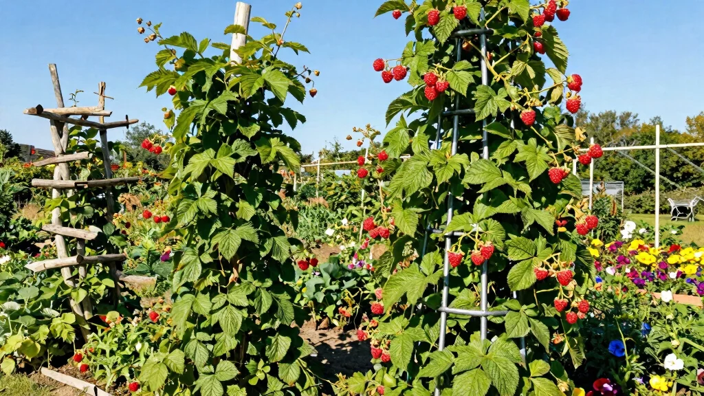 13 Raspberry Trellis Ideas Supported Canes